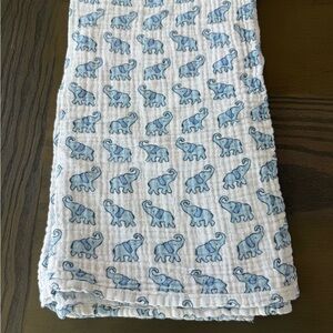 Luvable Friends Blue Elephant Blanket